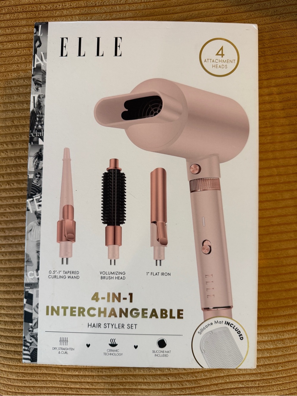 Elle 4-in-1 Interchangeable Hair Styler Set - Rose Gold Blush